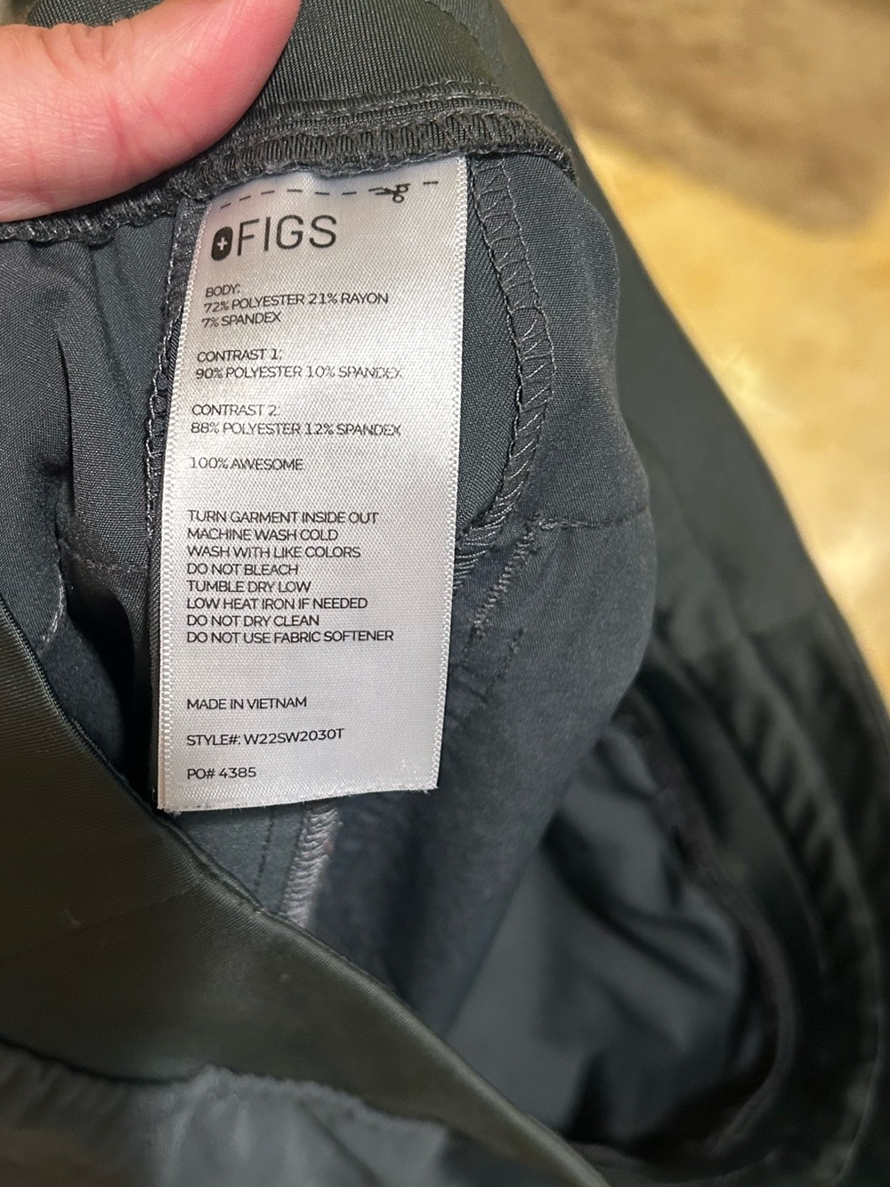 Fig’s Women Technical Collection Slate/ Green Cargo Scrub Pants Size Medium Tall - Picture 5 of 5